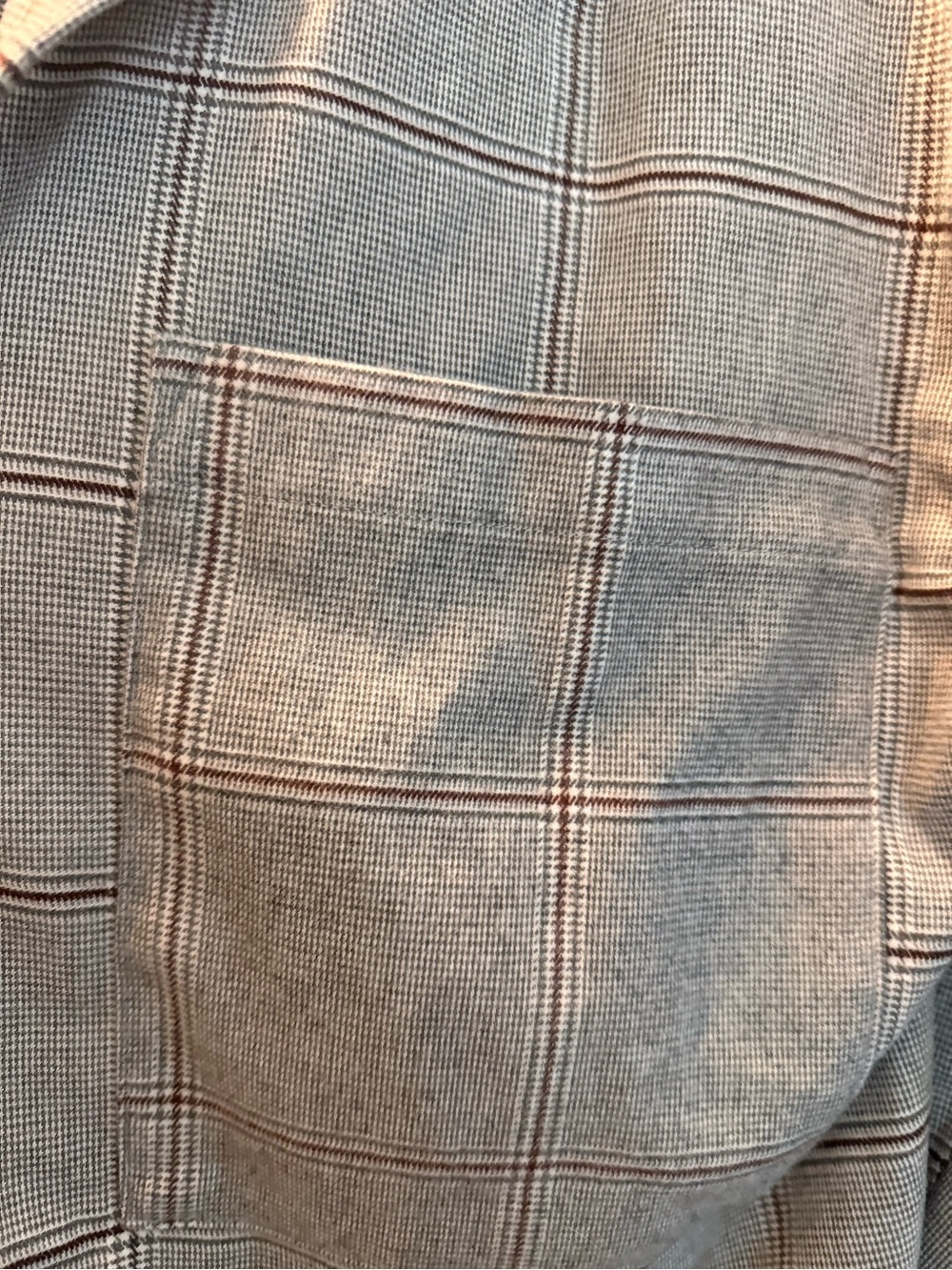 Abercrombie Light Gray Windowpane Shirt Jacket - Picture 3 of 3